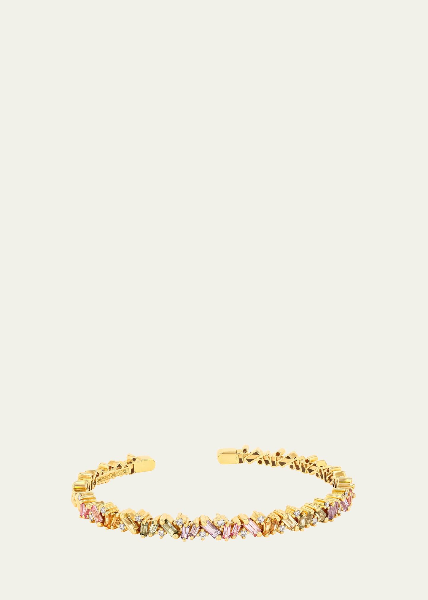Suzanne Kalan 18k Fireworks Gold Diamond Baguette Bracelet | Shopbop