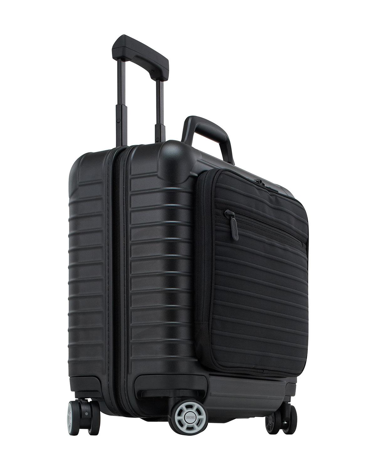 matte black suitcase