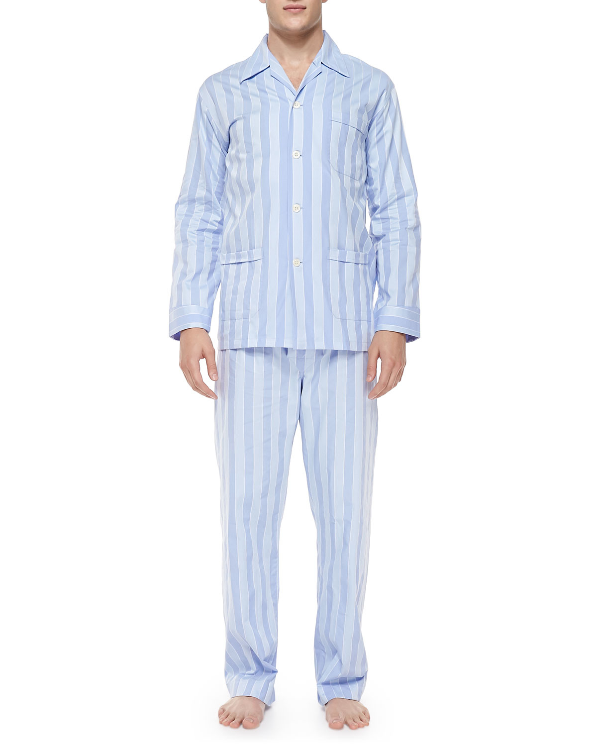 Lyst Derek rose Men's Stripe Pajama Set in Blue for Men