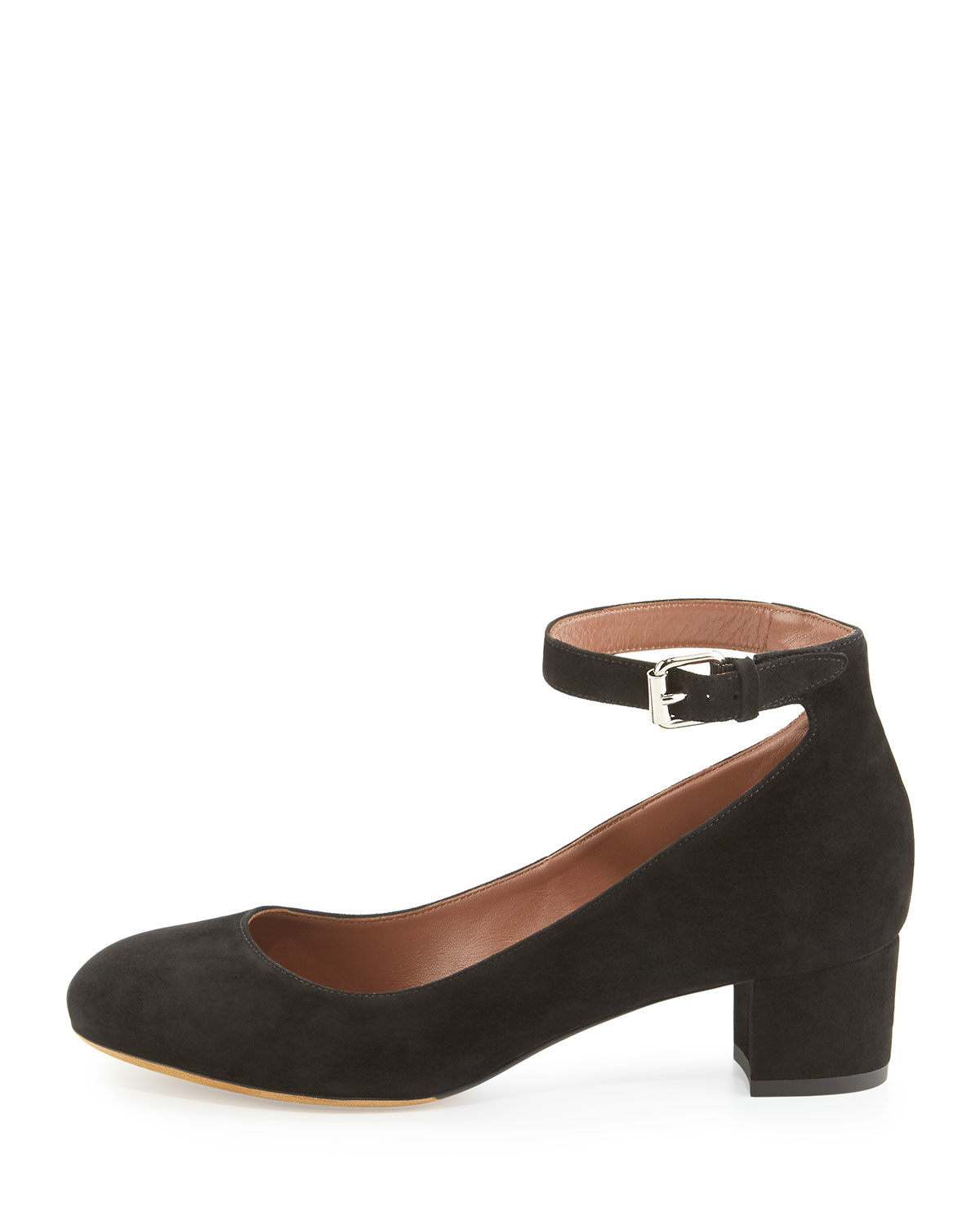 Tabitha Simmons Martha Suede Ankle-strap Pump in Black - Lyst