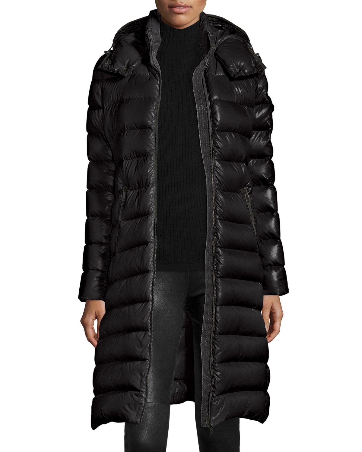 moncler moka long shiny puffer black moncler moka long shiny puffer black