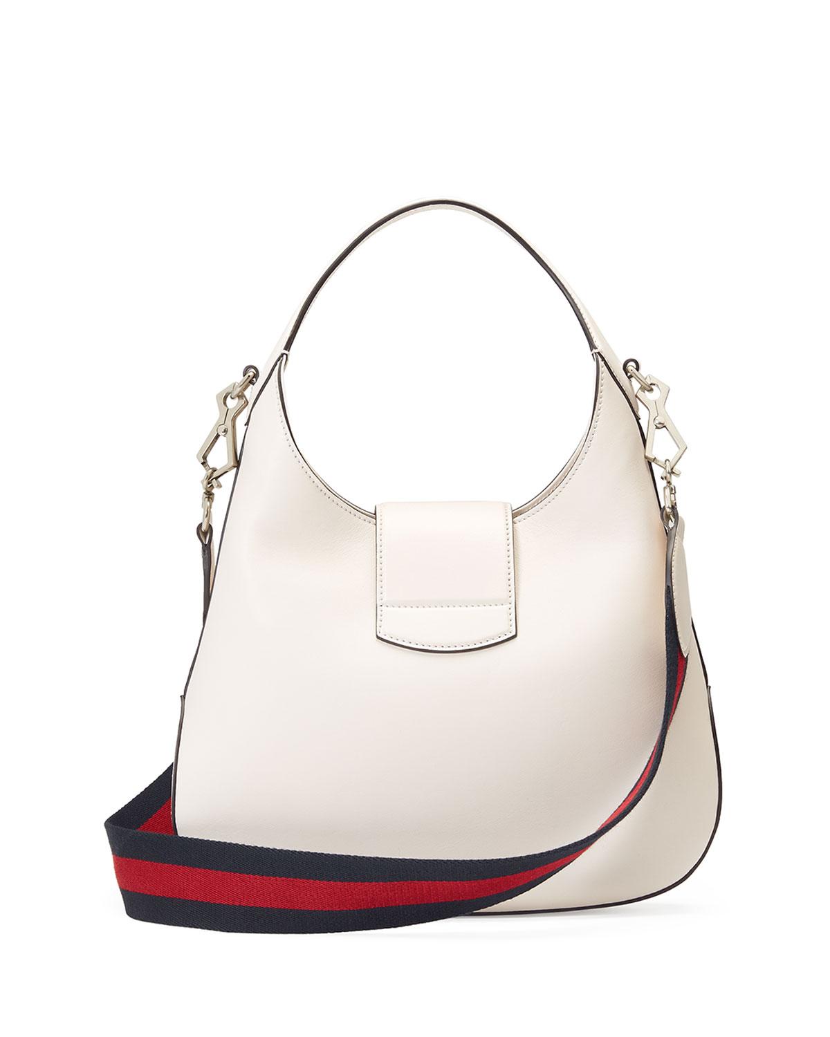 Gucci Dionysus Small Striped Leather Hobo Bag in White - Lyst