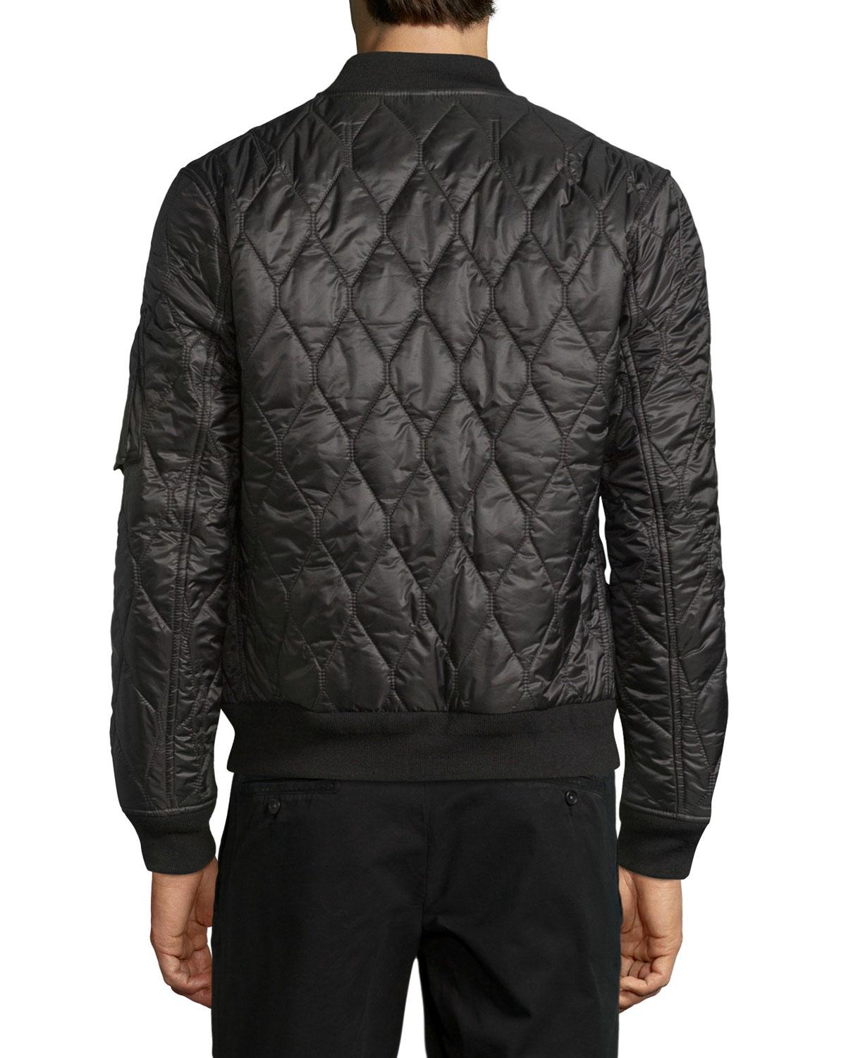 Lyst Burberry Grandy Lightweight Quilted Bomber Jacket in Black for Men