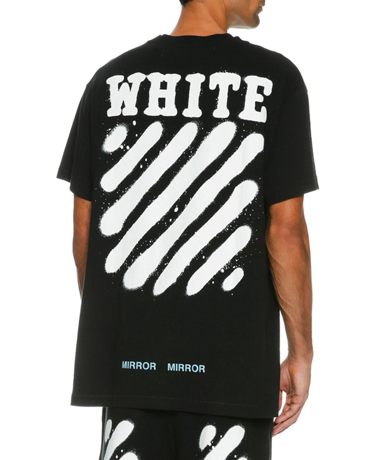 Off-White c/o Virgil Abloh Cotton Spray-paint Logo T-shirt in Black for Men  - Lyst