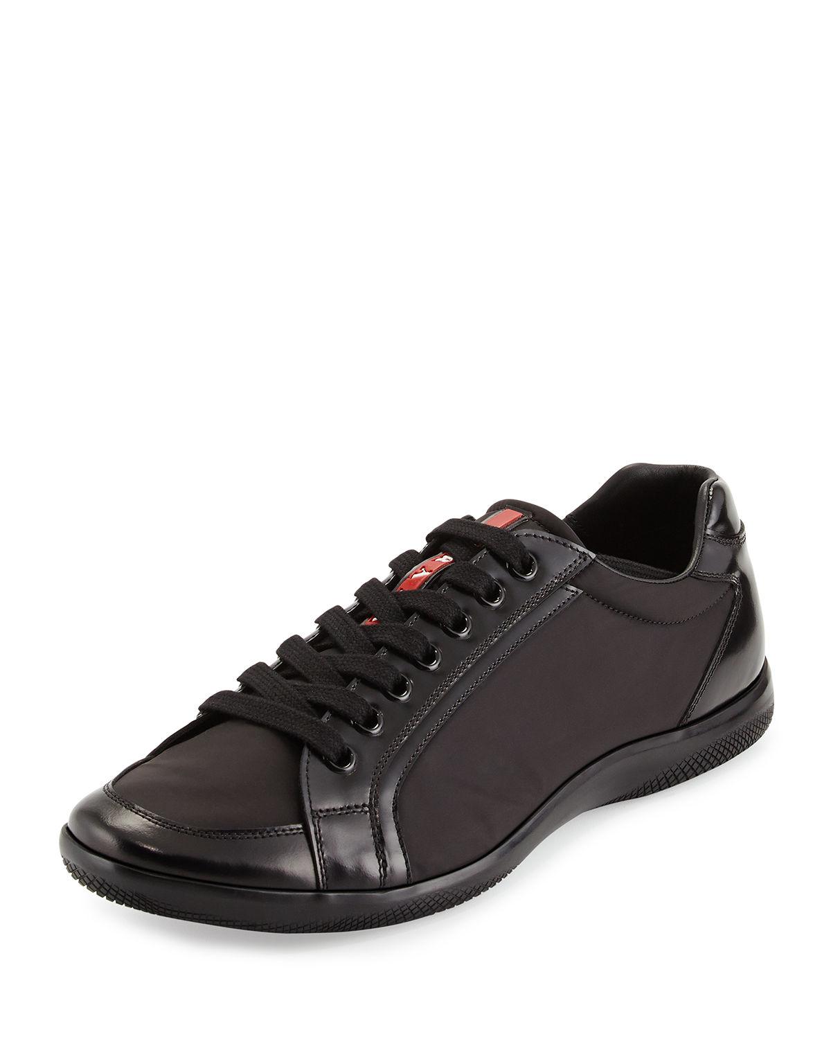 Prada Offshore Men's Nylon Low-top Sneaker in Black for Men - Lyst