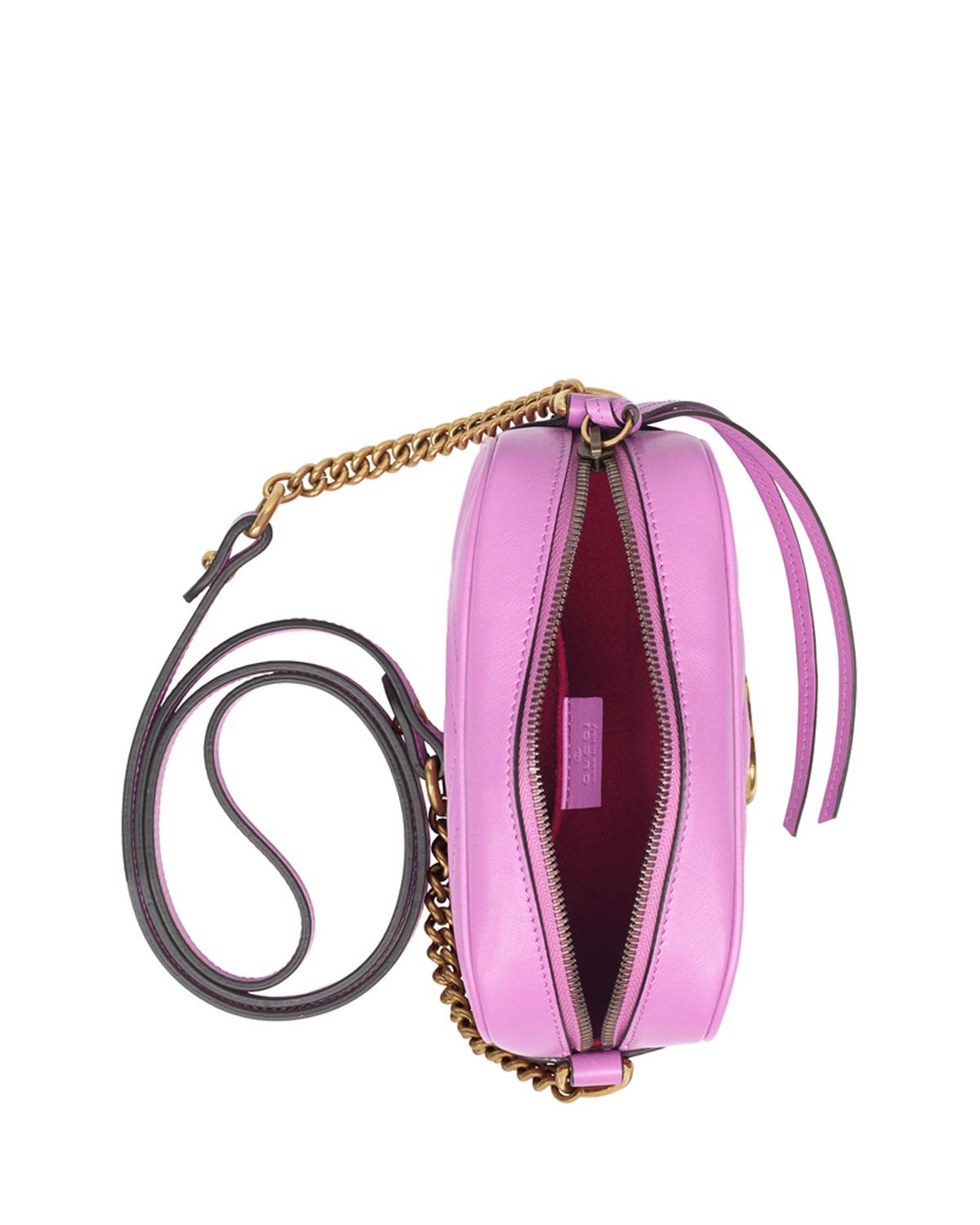 Gucci Gg Marmont Mini Matelassé Camera Bag in Pink - Lyst