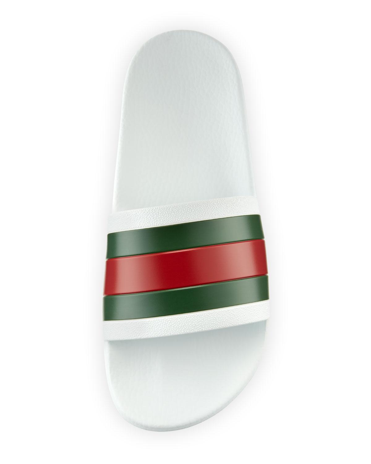Gucci Pursuit &#39;72 Rubber Slide Sandal in White for Men | Lyst