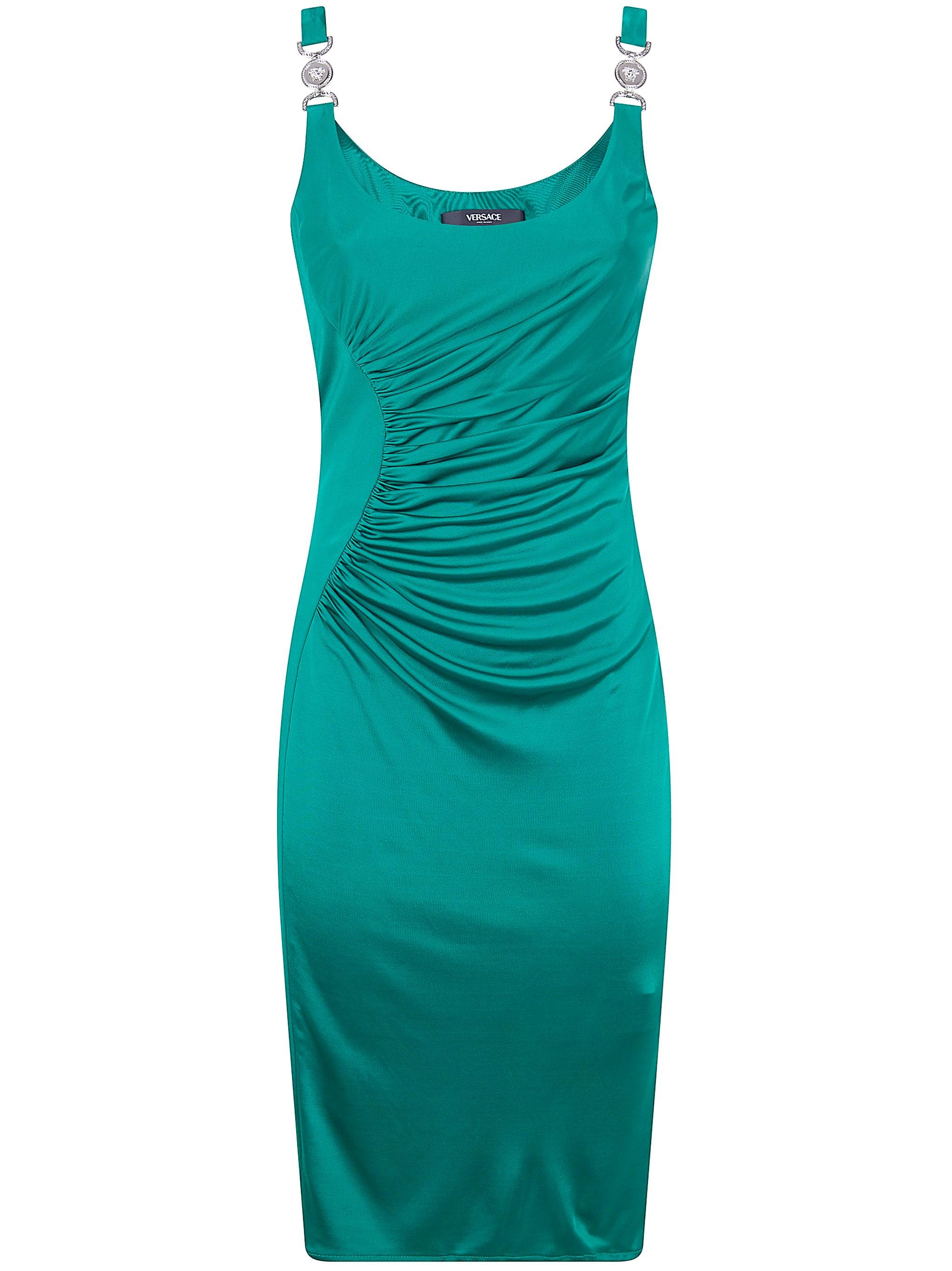 Versace Cocktail Dress Responsible Vicose Liquid Jersey in Green | Lyst Versace Cocktail Dress Responsible Vicose Liquid Jersey in Green | Lyst