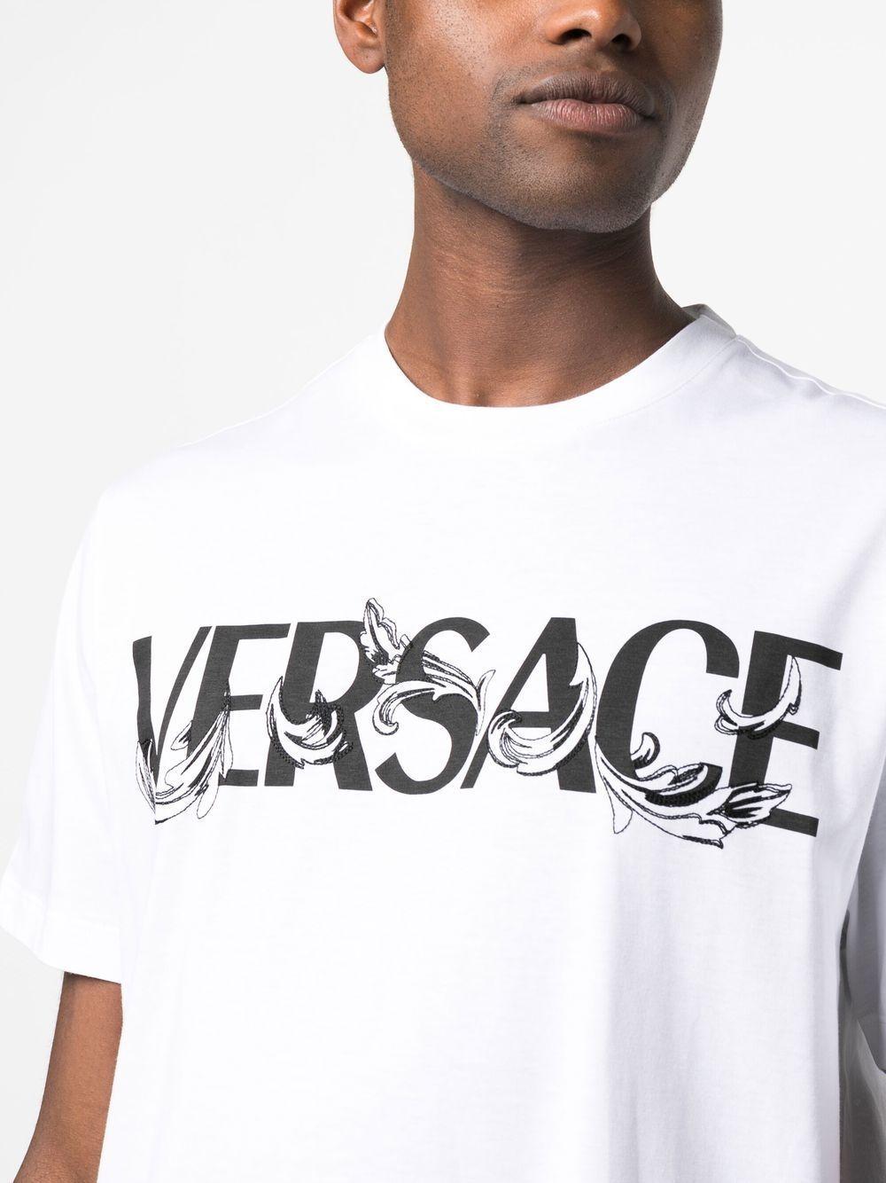 Versace Cotton T-shirt in White for Men | Lyst