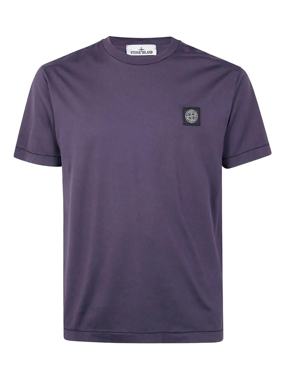 stone  cotton shirt purple ストーン stone-island-Blue-602-Cotton-