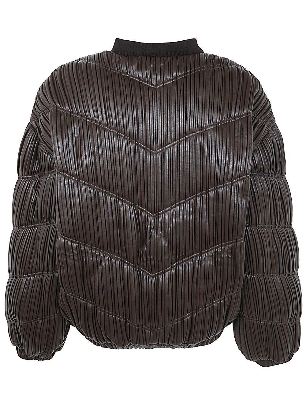 【関税&送料込】Rotate Birger Christensen Black Pleated Bomb ROTATE Birger Christensen PLEATED BOMBER JACKET Black | BSTN