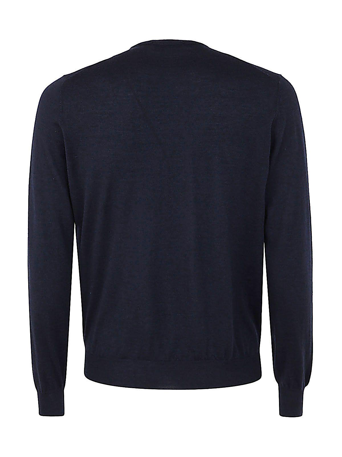 FILIPPO DE LAURENTIIS Wool Knitwear Round Neck Pullover in Blue