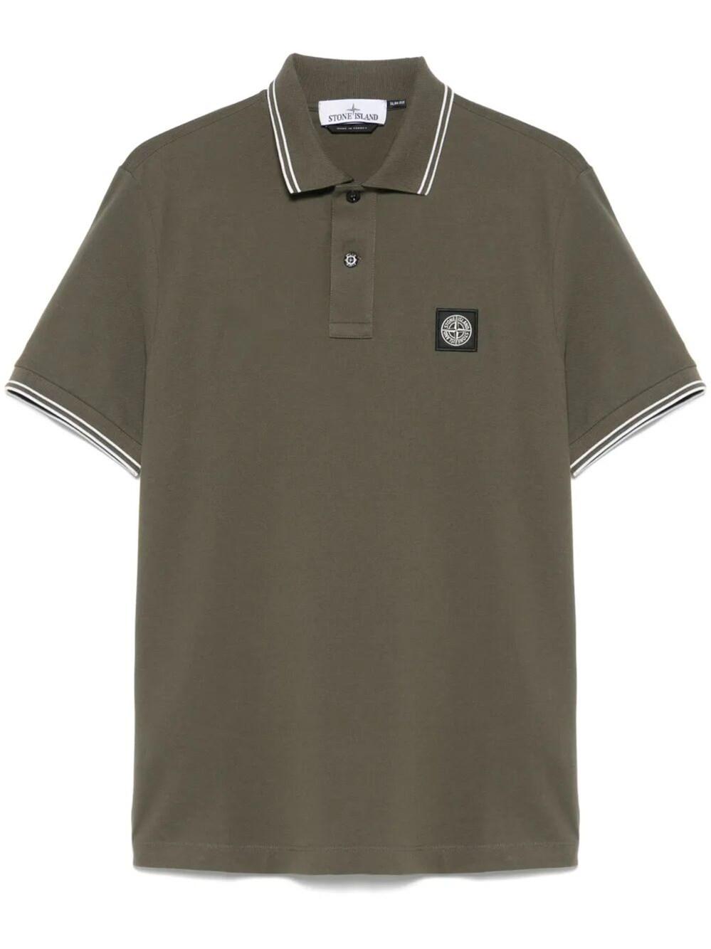 Stone Island Polo With Logo in Green for Men Lyst UK