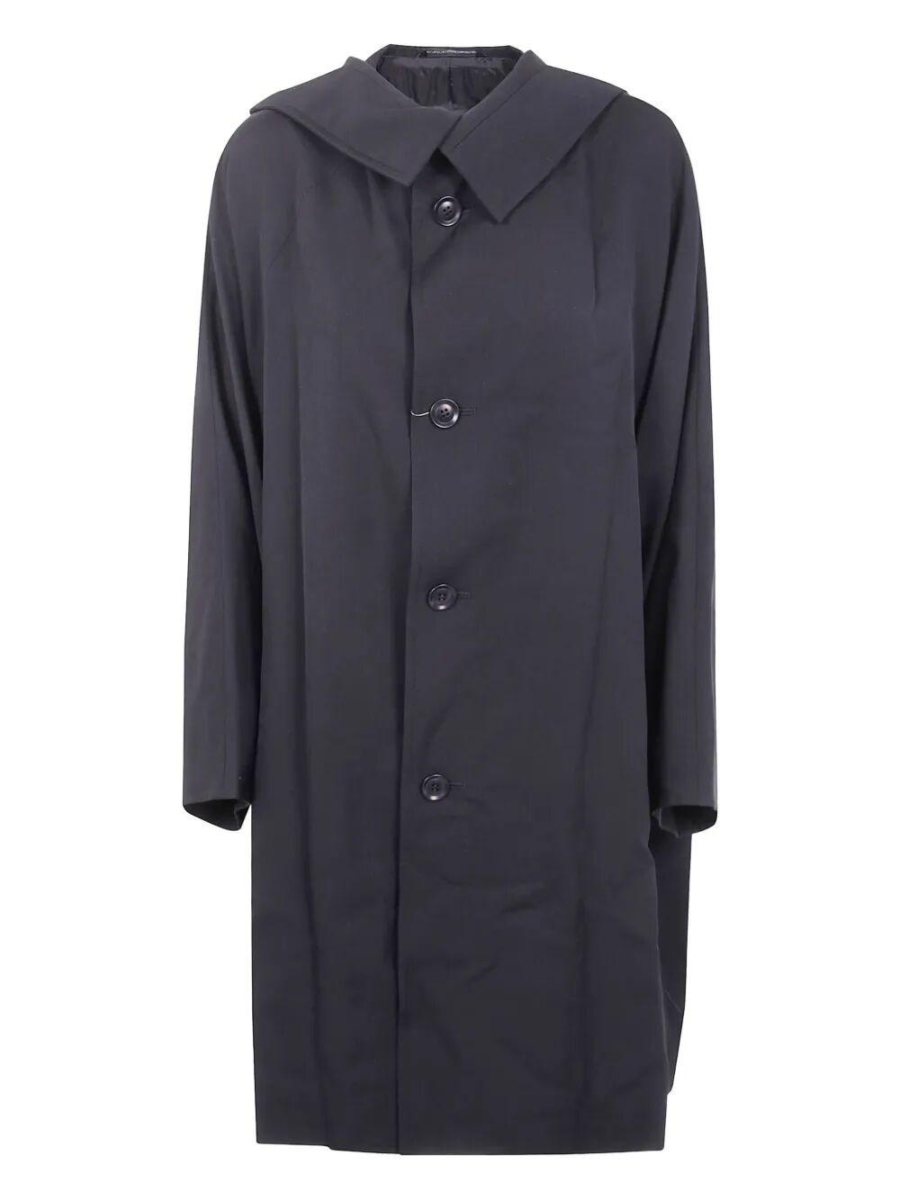 ジャケット・アウター Y's Long Coat Y's Yohji Yamamoto black long double breasted coat — spring
