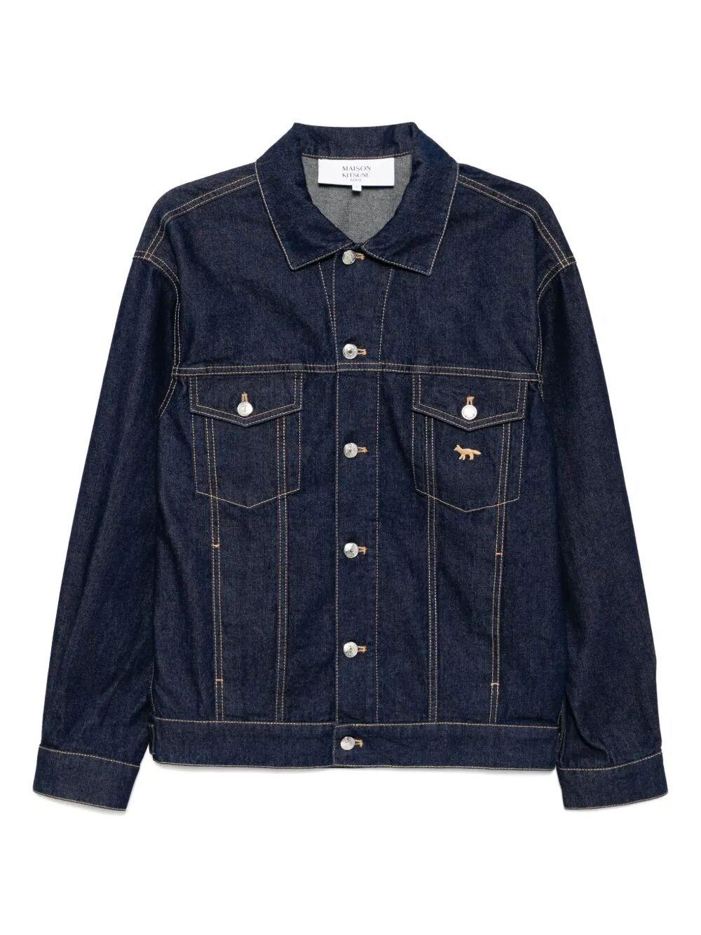 【美品】MAISON KITSUNE メゾンキツネ　ジップ　デニム　ブルゾン MAISON KITSUNE メゾンキツネ デニムジャケット/STRAIGHT DENIM