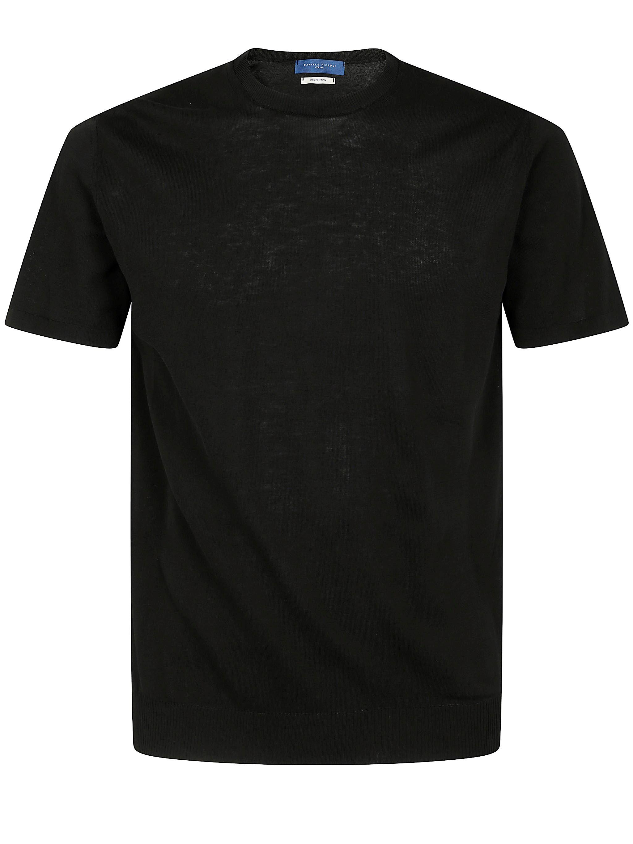 Tシャツ・カットソー DANIELE FIESOLI Men T Shirts DF0700 0013 BLACK T-SHIRT DANIELE FIESOLI RELAXED FIT - 0013 NERO - 10Decimi