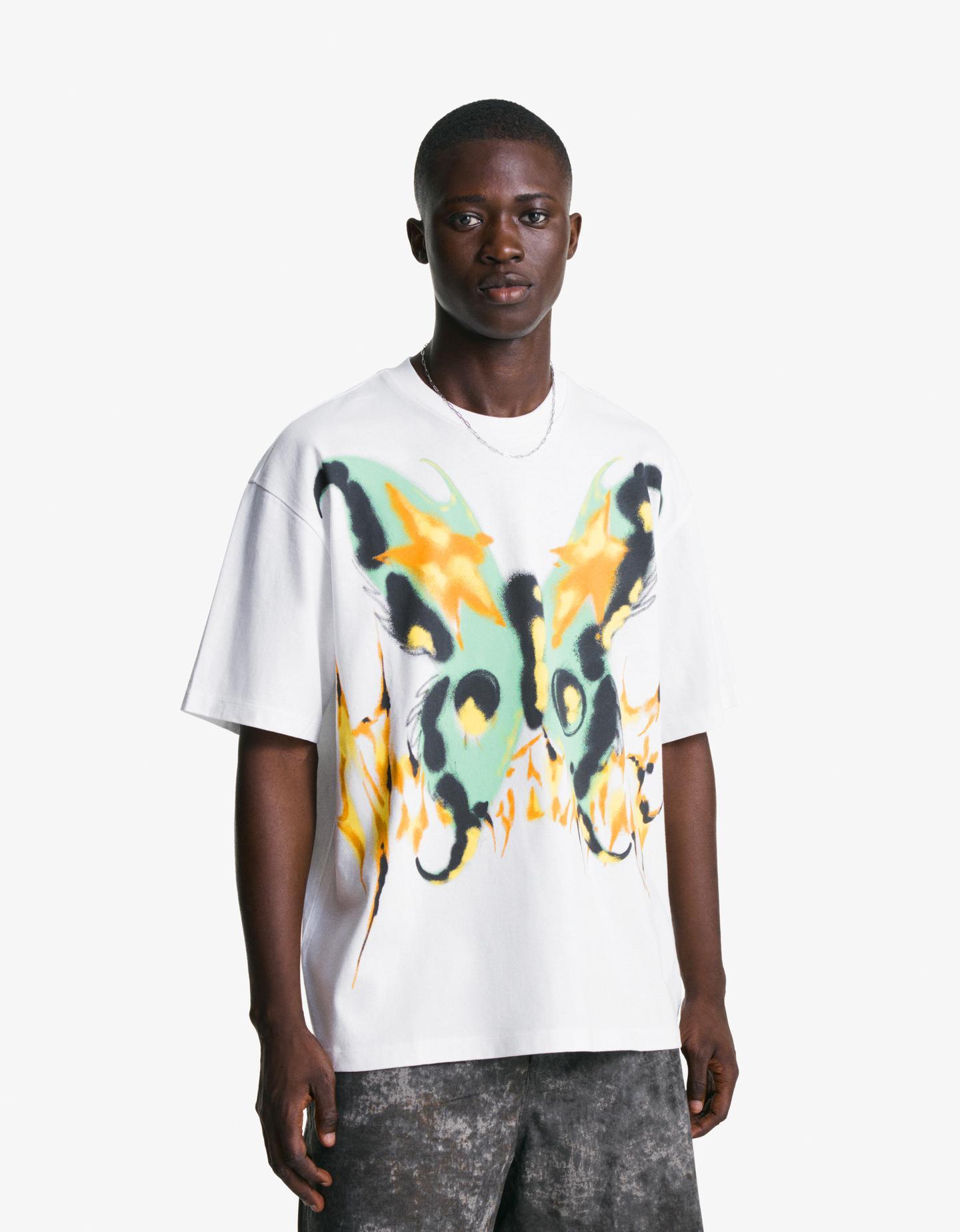 Bershka Short sleeve t-shirts for Men | Online Sale up to 25