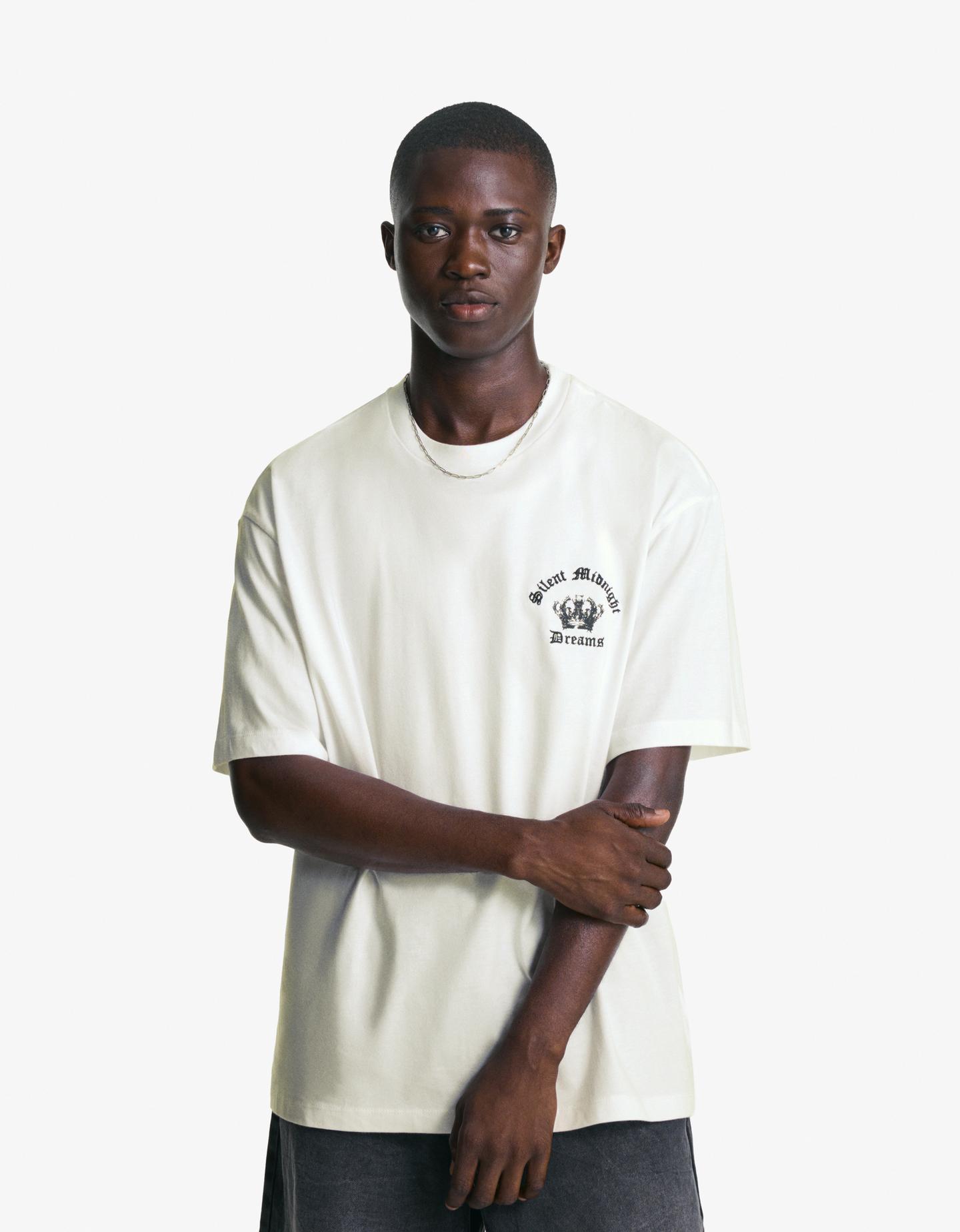 【BERSHKA】SHORT SLEEVE Tシャツ ベルシュカ Textured short sleeve T-shirt - T-shirts - Men | Bershka