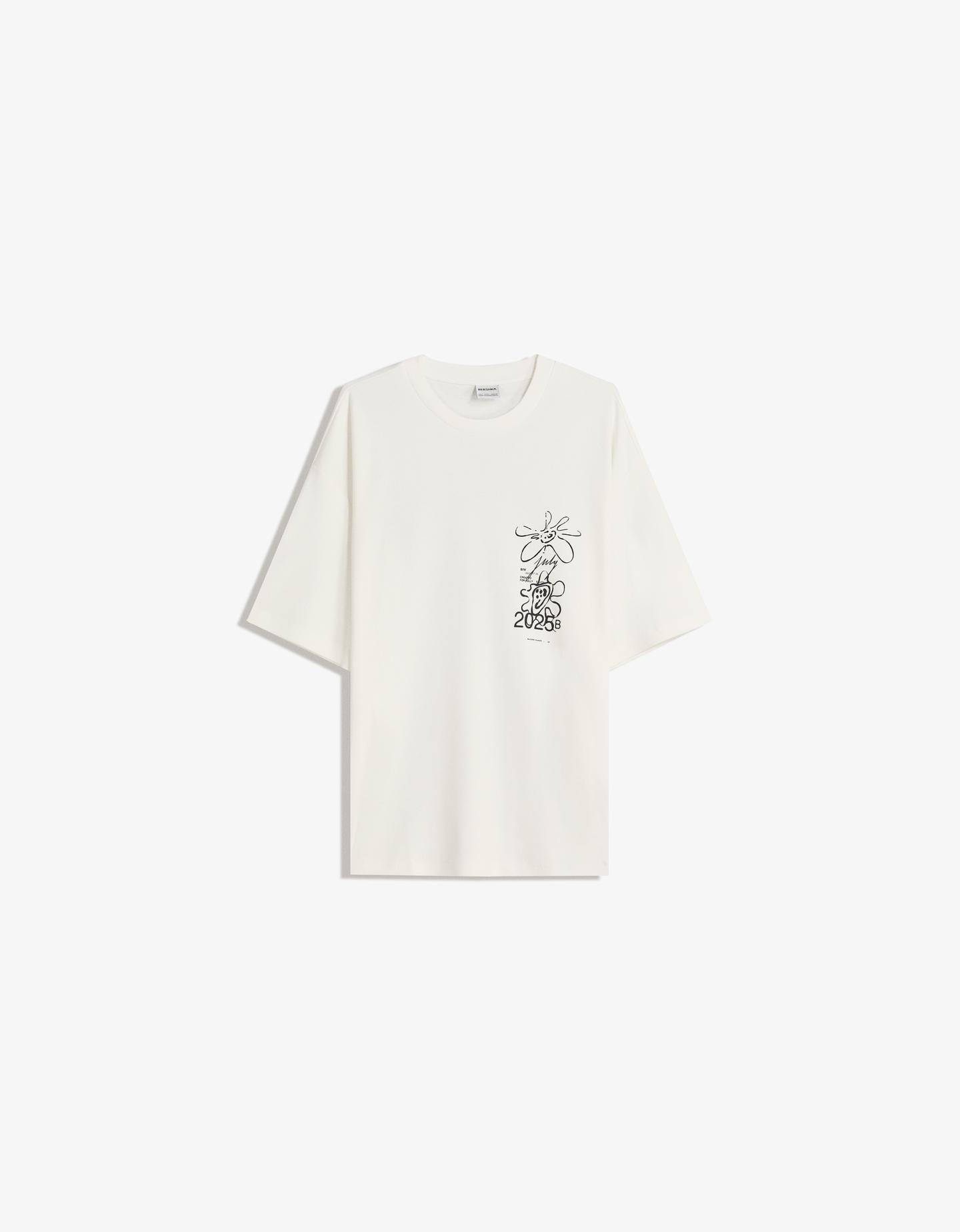 Bershka Short sleeve t-shirts for Men | Online Sale up to 25