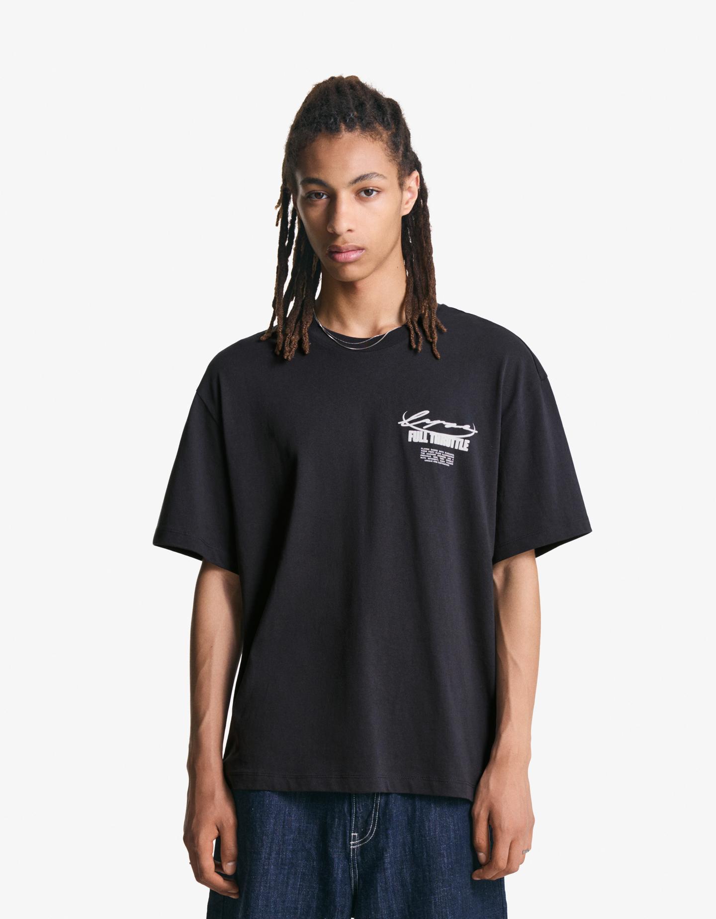 Bershka Short sleeve t-shirts for Men | Online Sale up to 25