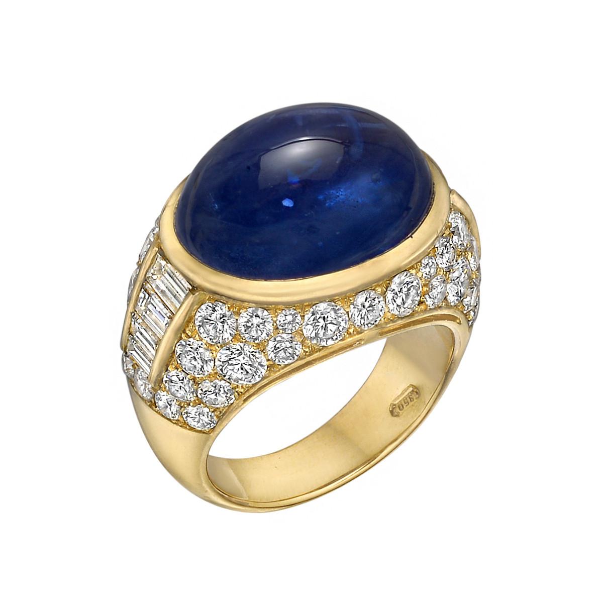 Bvlgari ct Ceylon Sapphire Diamond Ring In Metallic Lyst Bvlgari ct Ceylon Sapphire Diamond Ring In Metallic Lyst
