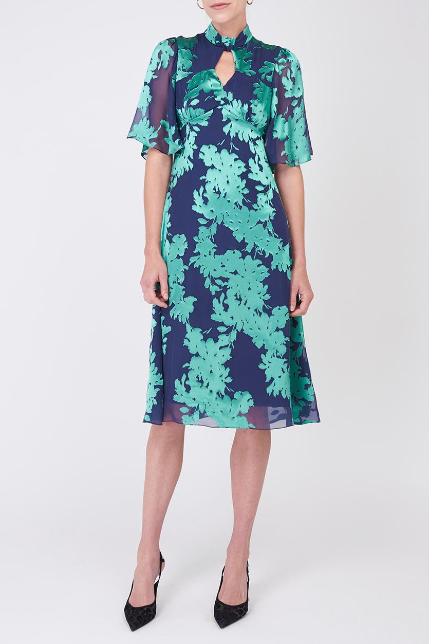 phase eight meryl floral dress emerald