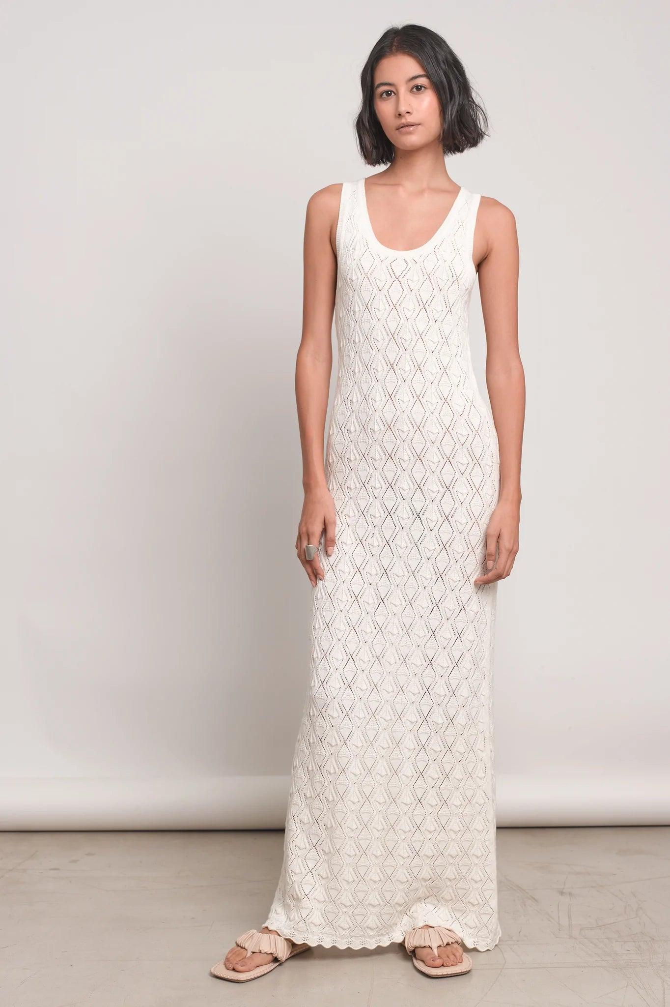 Eleven Six Colette Knit Ivory Dress in White | Lyst
