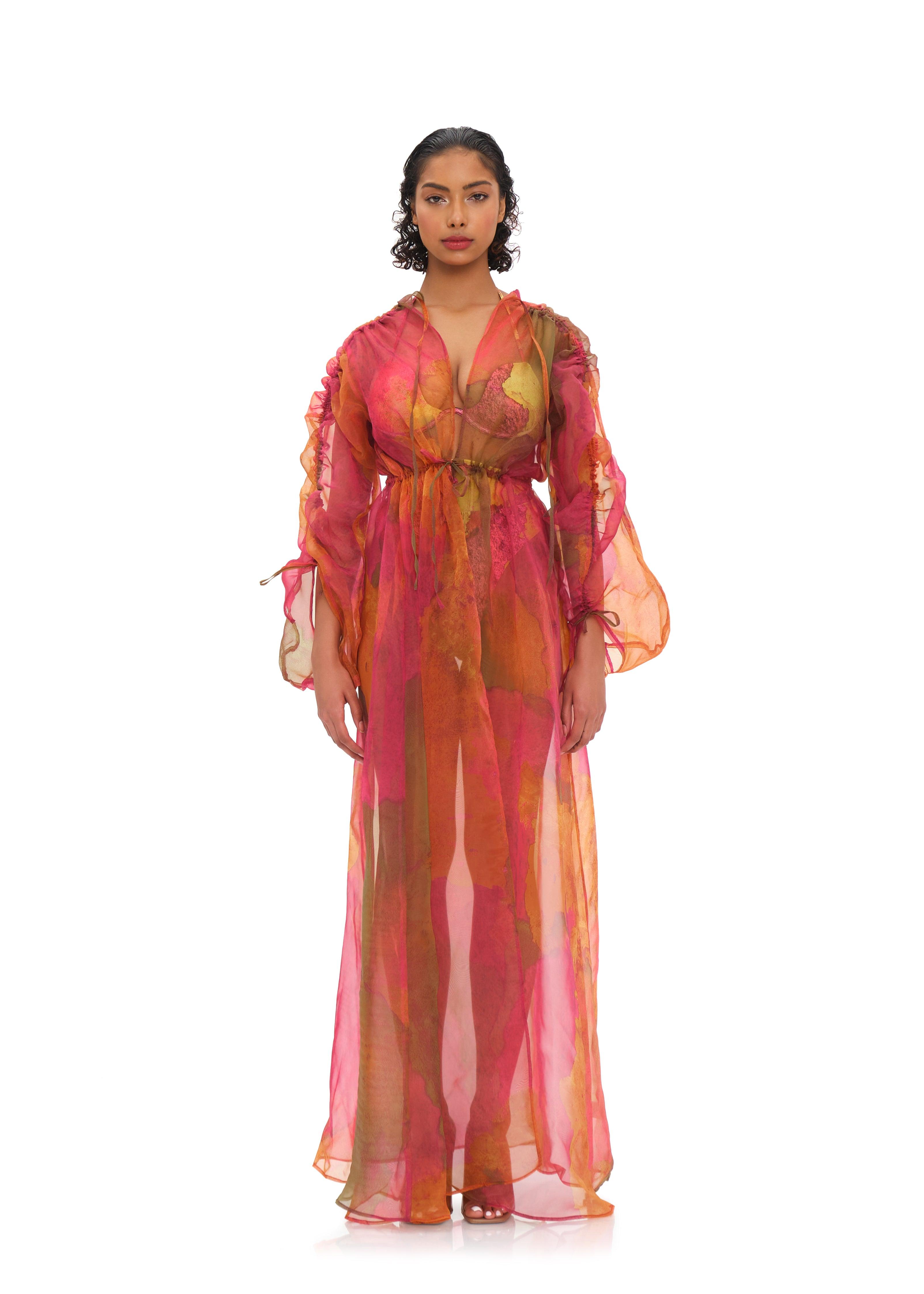 Andrea Iyamah Eros Print Deko Robe in Pink | Lyst