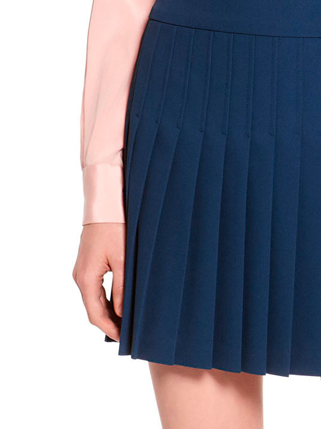 Dkny Pleated Skirt With Side Zipper in Blue (STANTON NAVY) | Lyst