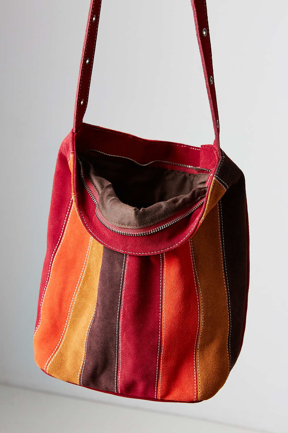 Ecote Multicolor Suede D Shoulder Bag
