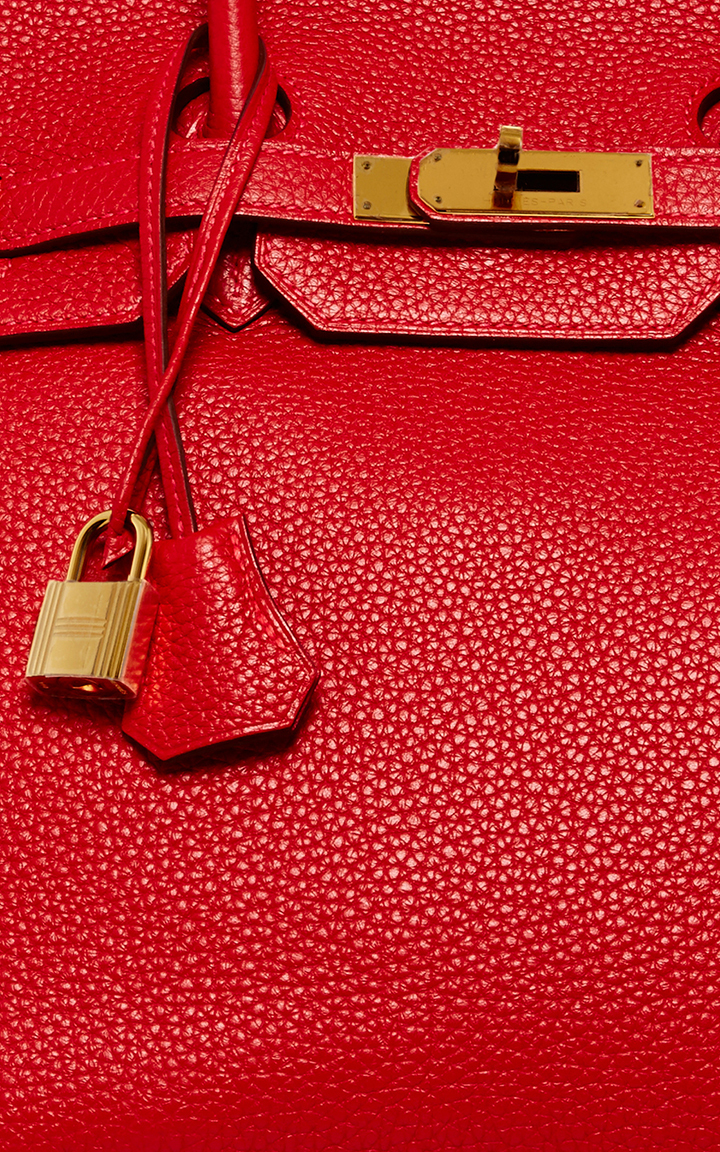 Rouge Casaque Birkin 35 CM Clemence GHW