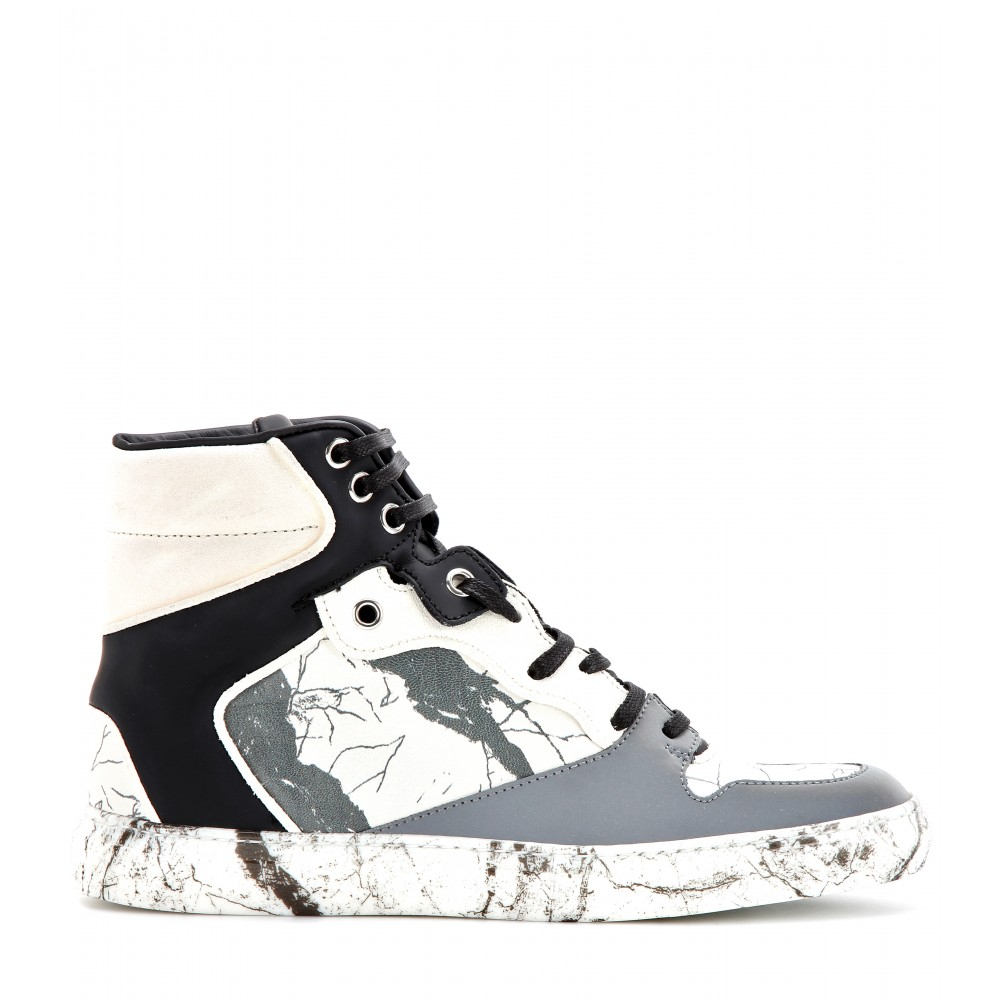 Balenciaga MultiMaterial Marble SneakersMulti Size 6 in Gray Lyst