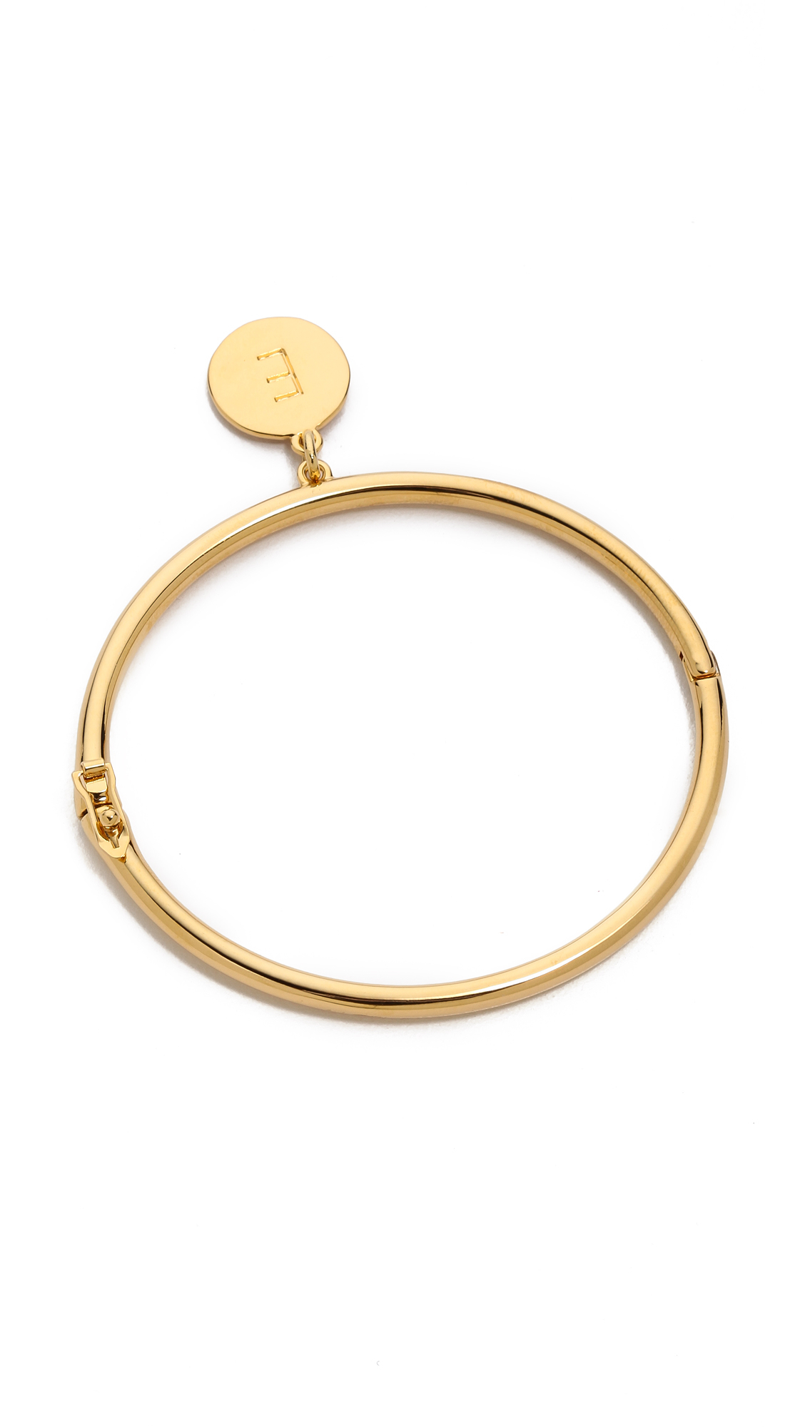 Lyst Kate spade new york Charm Letter Bangle Bracelet in Metallic