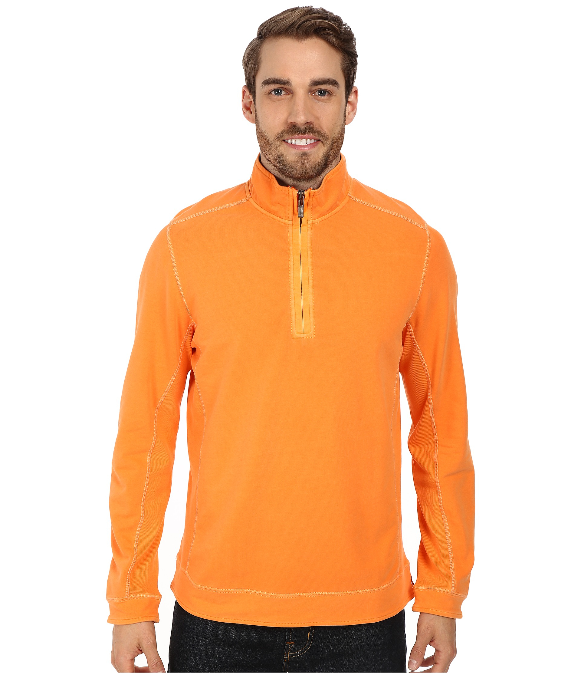 Download Tommy Bahama Cotton Ben And Terry Half-zip Sweatshirt in ...