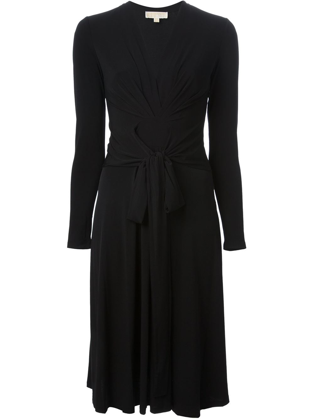 MICHAEL Michael Kors Wrap Dress in Black - Lyst