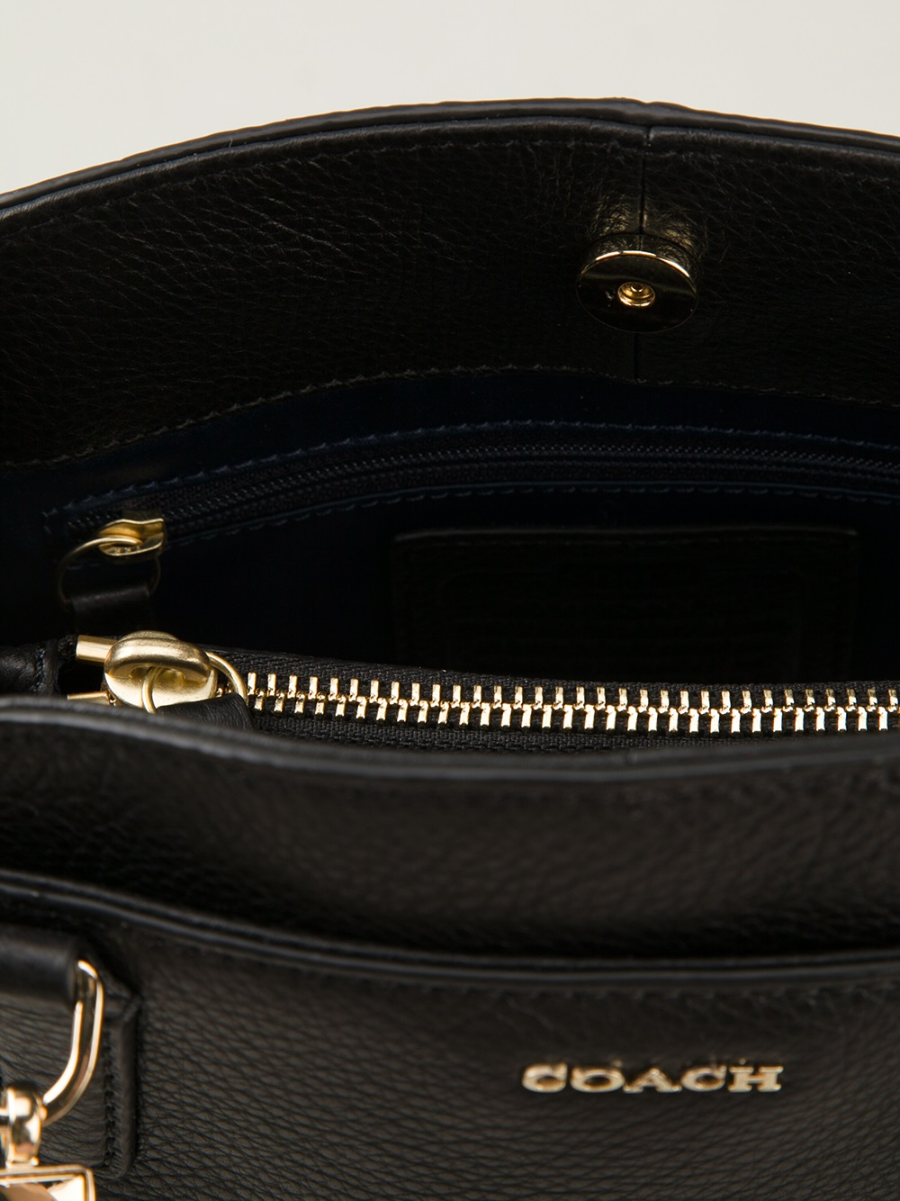 COACH Leather Textured Doctors Bag in Black Lyst