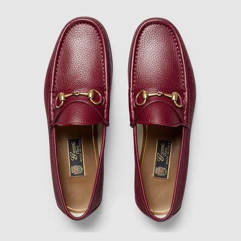 Gucci 1953 Horsebit Leather Loafer in Bordeaux Leather (Purple 