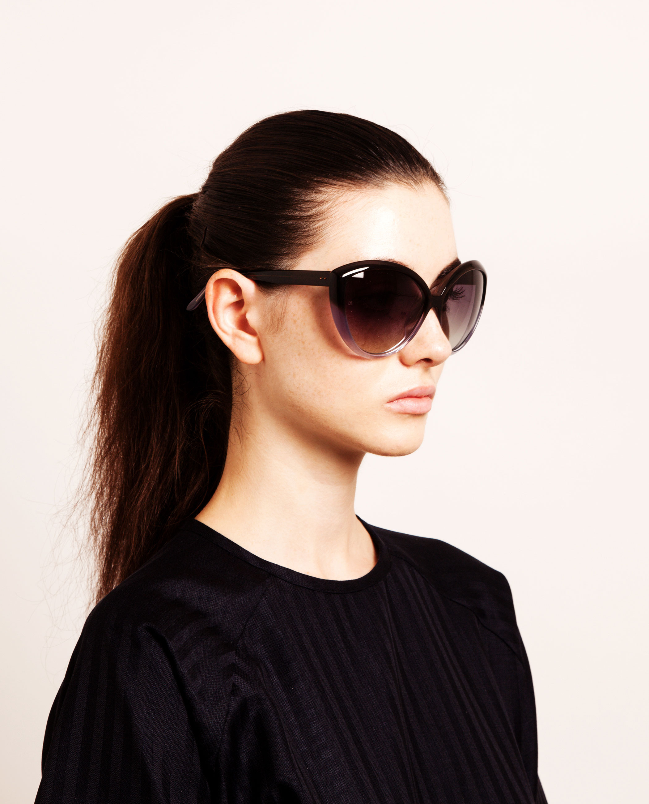 Linda Farrow Oversized Cat Eye Acetate Sunglasses In Brown Lyst