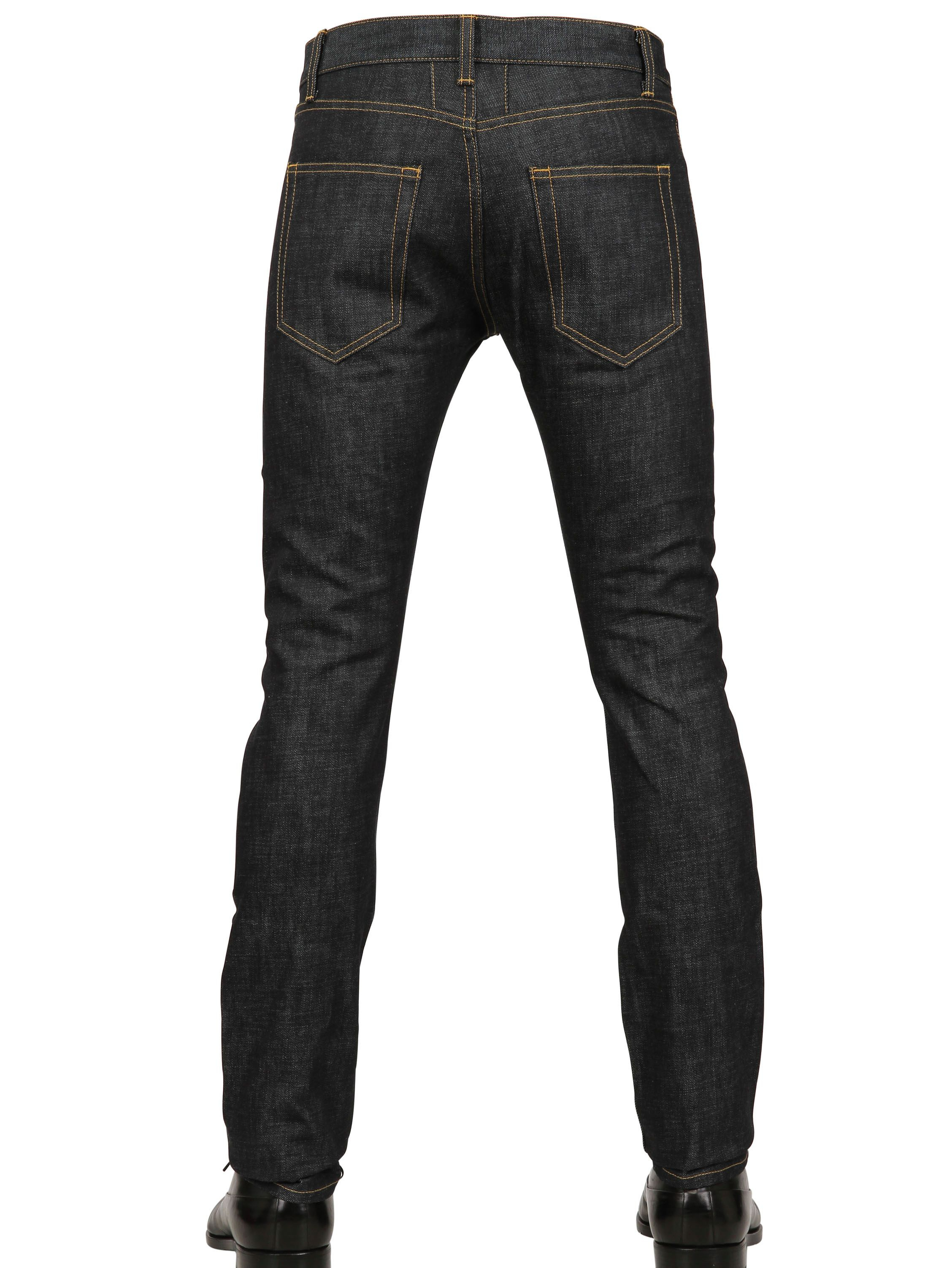 saint laurent raw denim