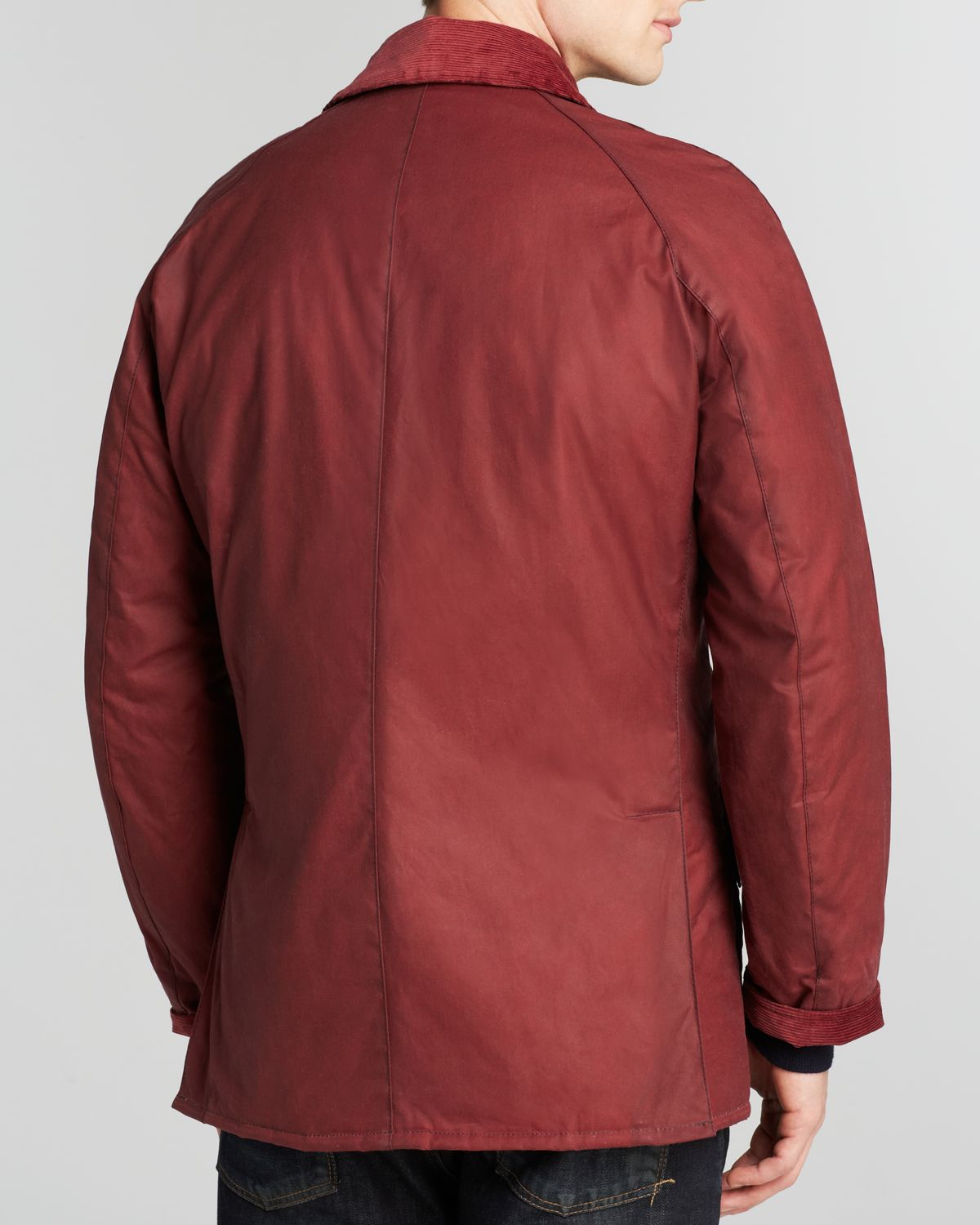 Barbour Ashtone Waxed Cotton Jacket in Red for Men - Lyst