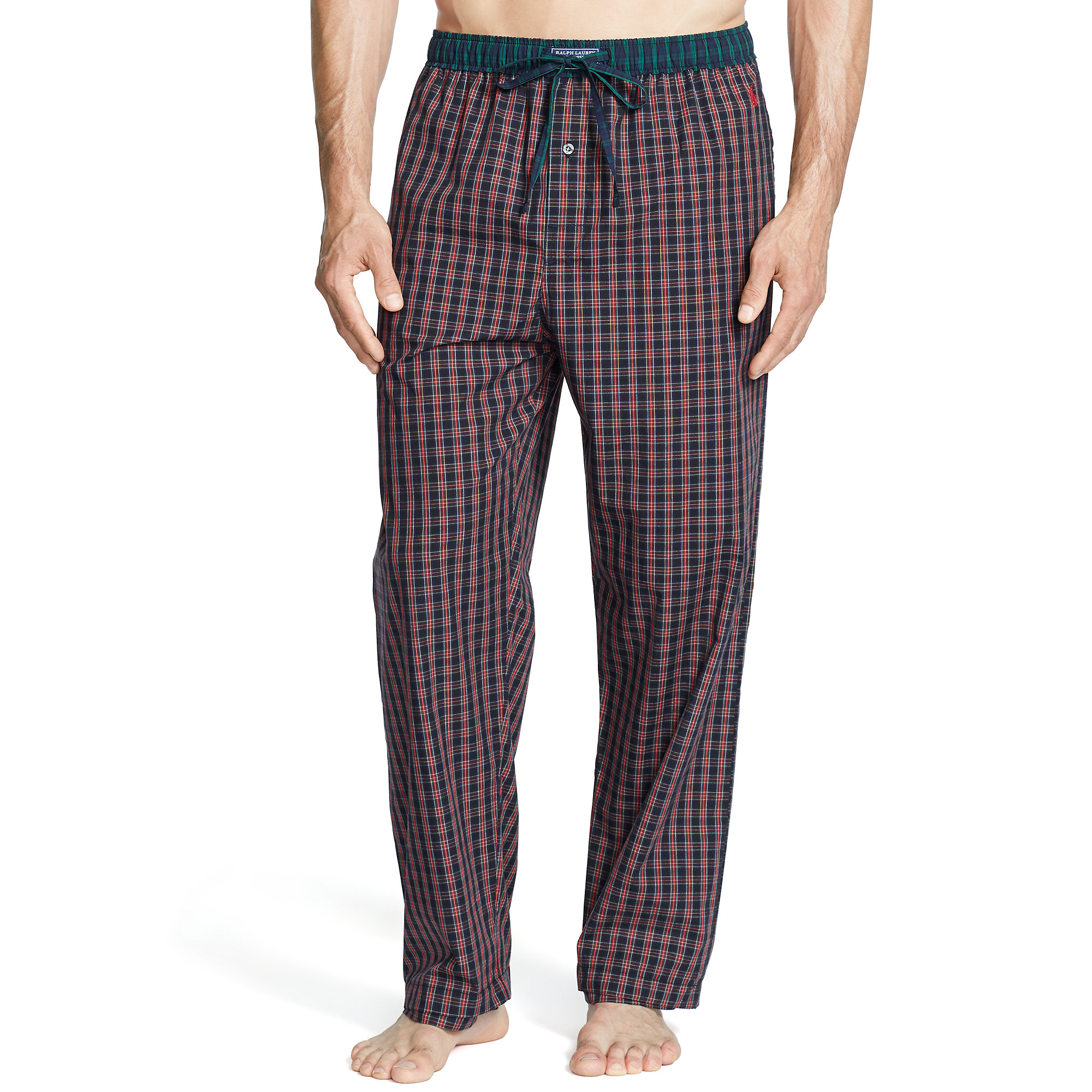 Polo Ralph Lauren Plaid Cotton Pajama Pant in Red for Men - Lyst