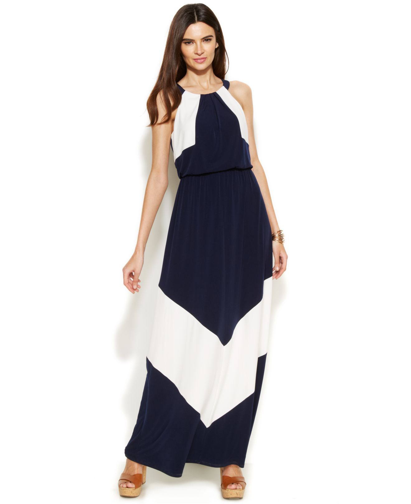vince camuto black and white dress