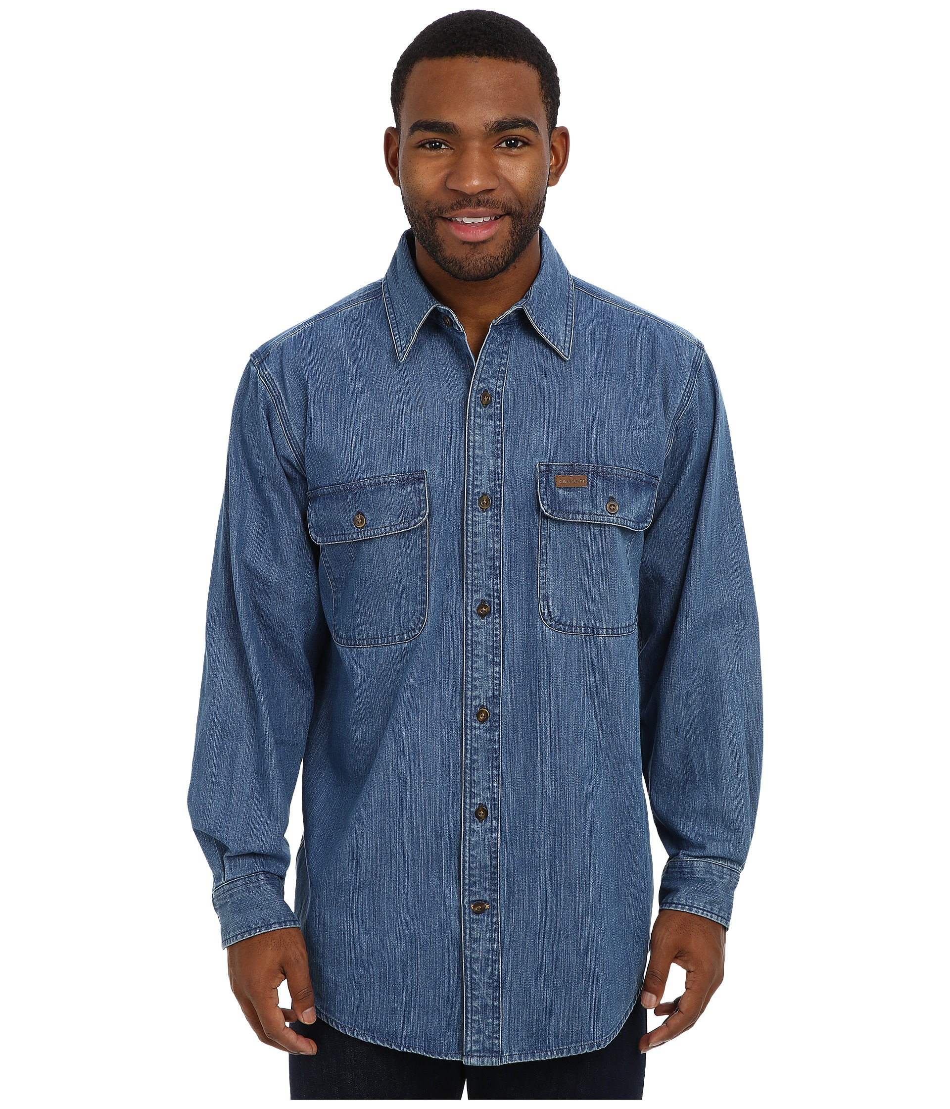 carhartt denim work shirts
