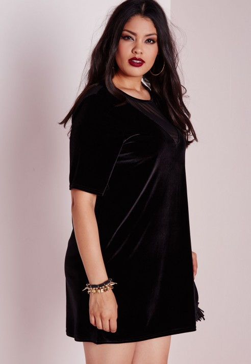 plus size mesh t shirt dress