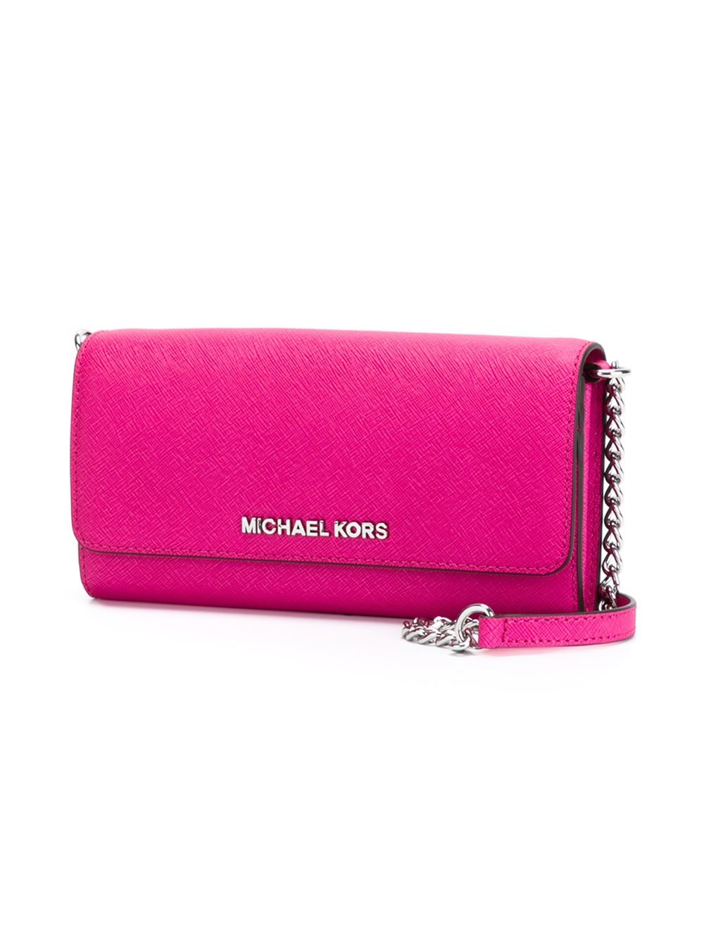 Michael michael kors &#39;jet Set Travel&#39; Wallet Crossbody Bag in Pink | Lyst