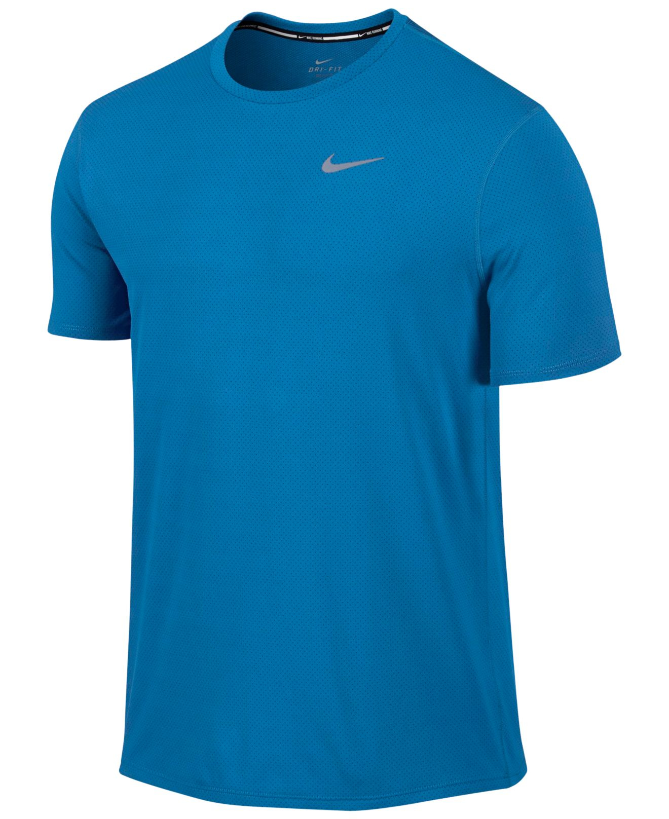 Nike Men's Contour Dri-fit Running Shirt in Blue for Men | Lyst