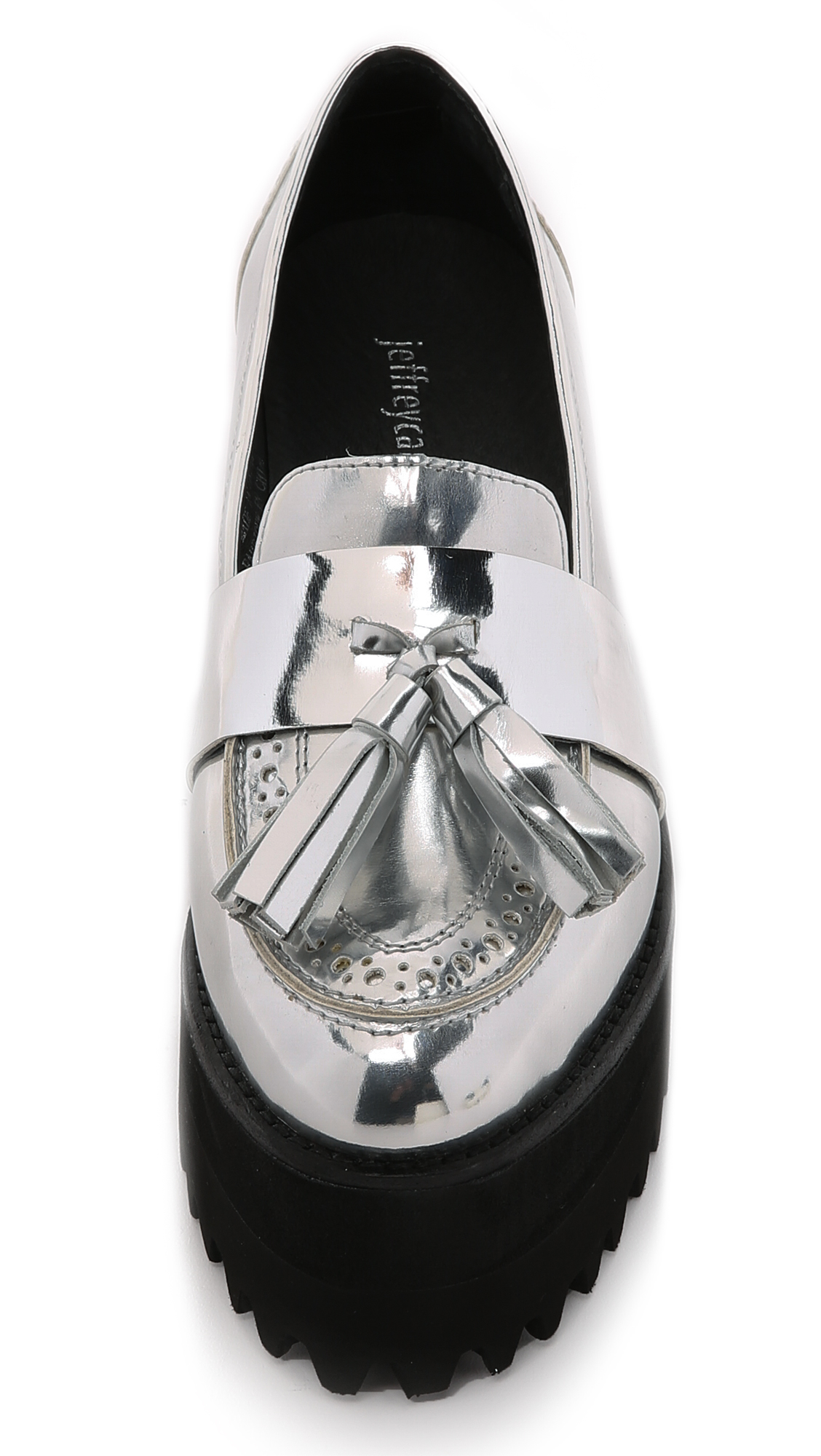 Jeffrey Campbell Rogan Platform Loafers in Silver (Metallic) Lyst