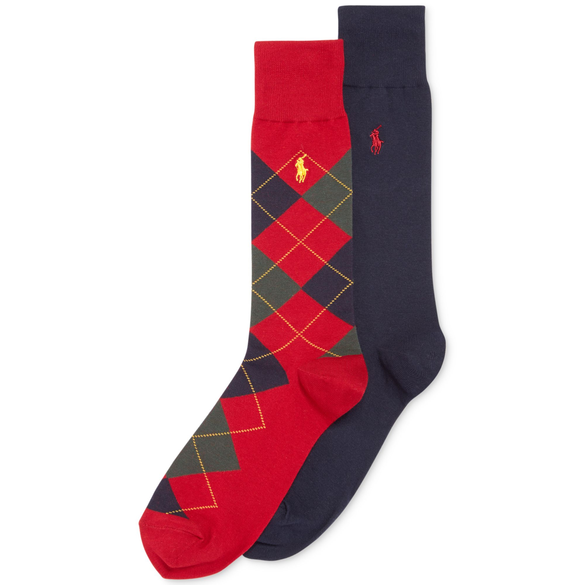 Lyst - Polo Ralph Lauren Mens Argyle Dress Crew Socks 2-pack in Blue ...