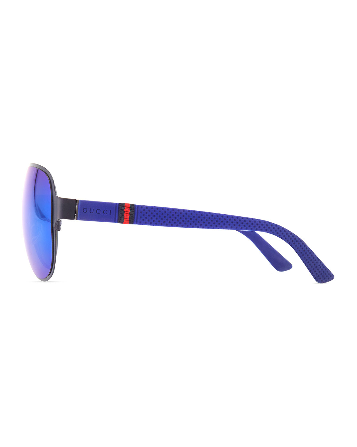 lyst gucci semi matte aviator sunglasses in blue for lyst gucci semi matte aviator sunglasses in blue for