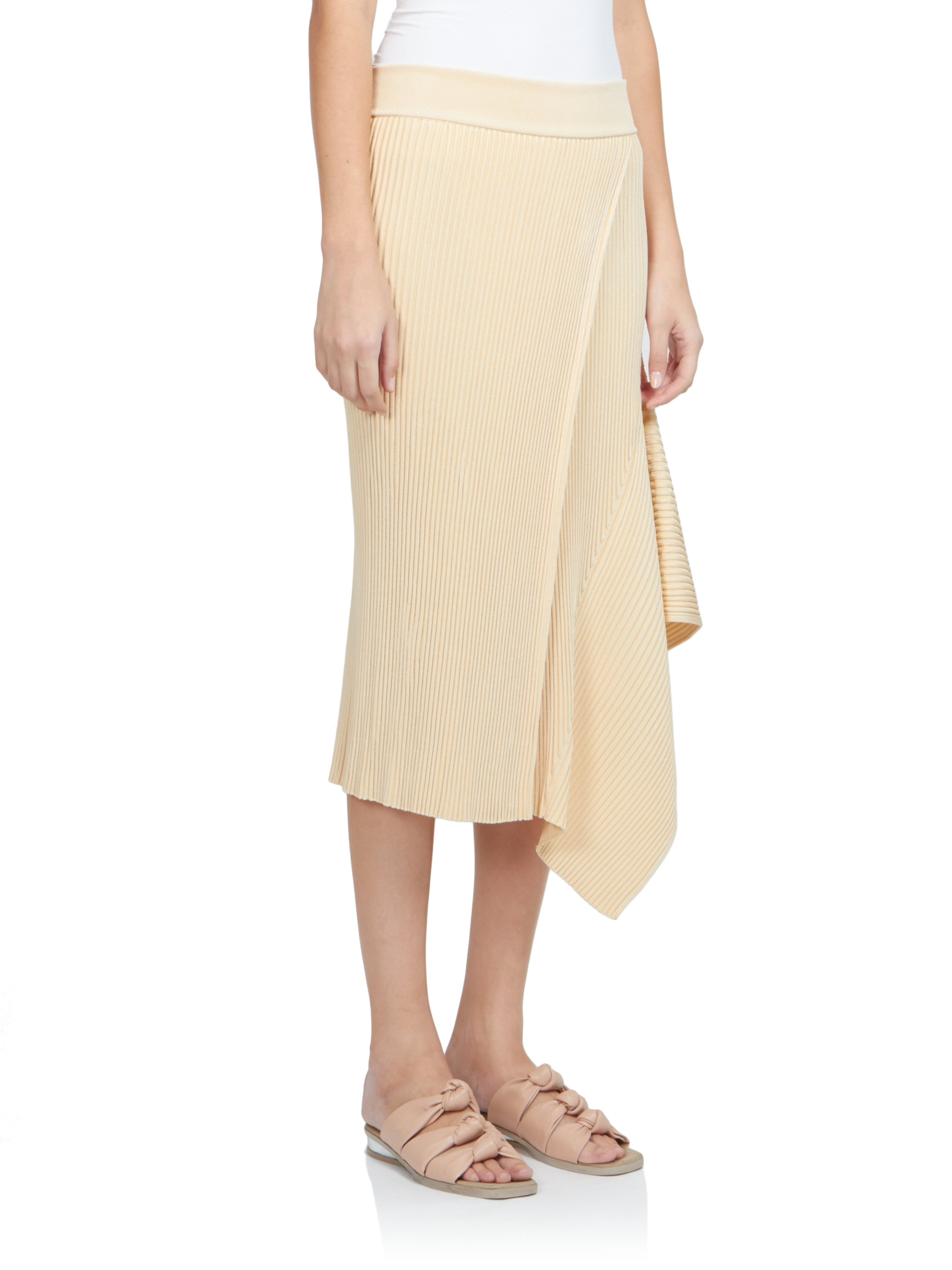 asymmetrical knit skirt